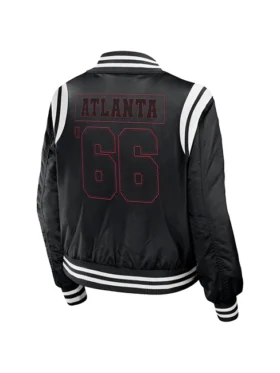 Atlanta Falcons Black Bomber Full Zip Jacket Back