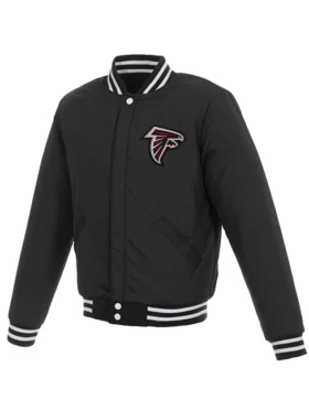 Atlanta Falcons Black Full Snap Varsity Jacket