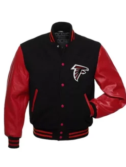 Atlanta Falcons Black Wool Letterman Jacket
