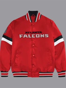 Atlanta Falcons Red Satin Varsity Jacket