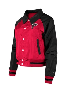 Atlanta Falcons Red and Black Varsity Jacket