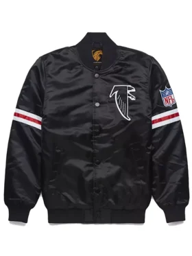 Atlanta Falcons Vintage 80s Satin Black Varsity Jacket