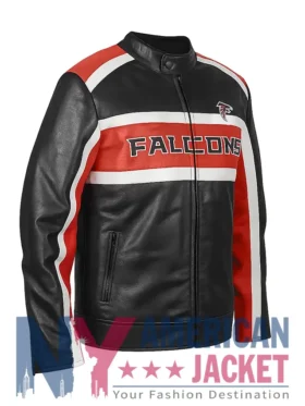 Falcons NFL Atlanta Leather Biker Jacket