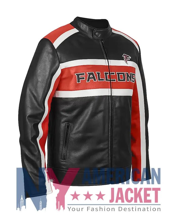 Falcons NFL Atlanta Leather Biker Jacket