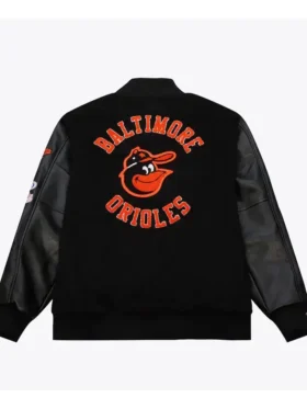Baltimore Orioles 1966 Black Wool Varsity Jacket Back