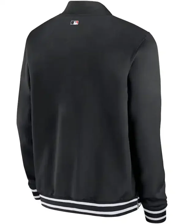 Baltimore Orioles Black Full-Zip Bomber Jacket Back