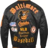 Baltimore Orioles Classic Retro Men’s Rib Satin Jacket Back