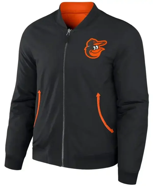 Baltimore Orioles Darius Rucker Black and Orange Bomber Jacket