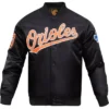 Baltimore Orioles World Series Baseball Black Satin Jacket