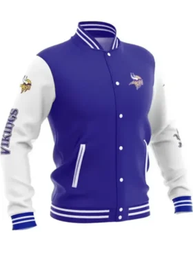 Baltimore Ravens Blue and White Wool Varsity Jacket