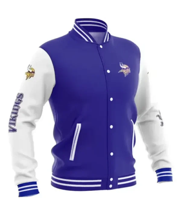 Baltimore Ravens Blue and White Wool Varsity Jacket