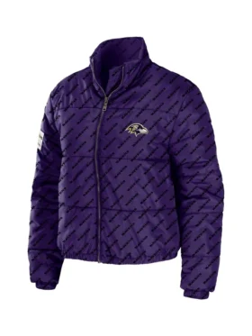 Baltimore Ravens Hugo Purple Zip Puffer Jacket