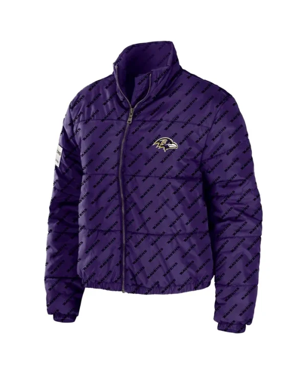 Baltimore Ravens Hugo Purple Zip Puffer Jacket
