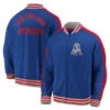 Beahan New England Patriots Blue Bomber Jacket