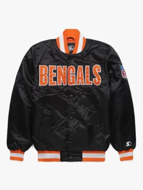 Bengals Homage x Starter Black Satin Varsity Jacket