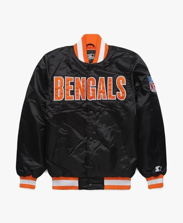 Bengals Homage x Starter Black Satin Varsity Jacket