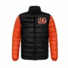 Bengals NFL Niven Black and Orange Puffer Jacket