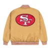 Beulah San Francisco 49ers Satin Varsity Jacket Back