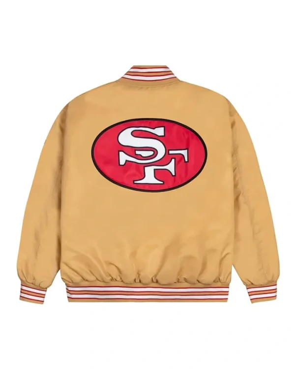 Beulah San Francisco 49ers Satin Varsity Jacket Back