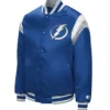 Braden Tampa Bay Lightning Shut Out Satin Royal Varsity Jacket