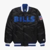 Buffalo Bills Starter Blackout Black Satin Letterman Jacket