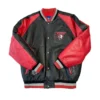Buffalo Sabres Black and Red Leather Varsity Jacket