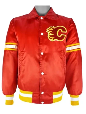 Calgary Flames 1980’s Red Satin Jacket