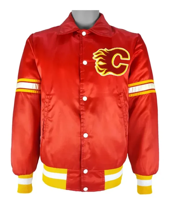 Calgary Flames 1980’s Red Satin Jacket
