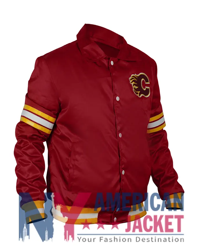 Calgary Flames Red Satin 1980’s Jacket