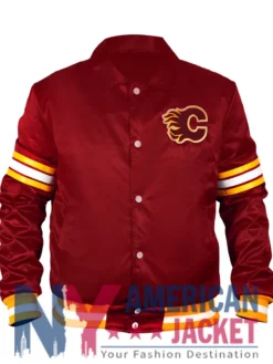 Calgary Flames Satin 1980’s Red Jacket