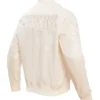 Cantu Cream San Francisco 49ers Cream Satin Varsity Jacket Back