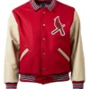 Cardinals Full Snap Red Wool Varsity Jacket