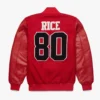 Carlson San Francisco 49ers Wool Red Varsity Jacket Back