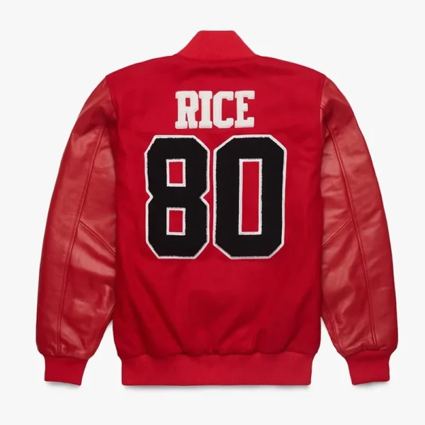 Carlson San Francisco 49ers Wool Red Varsity Jacket Back
