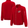 Carolina Hurricanes Red Zipper Vintage Bomber Jacket
