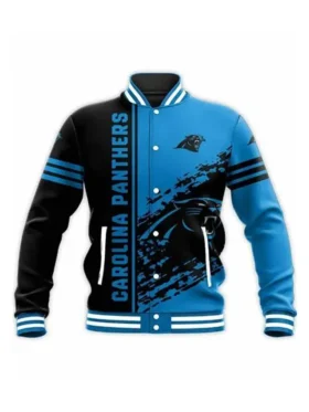 Carolina Panthers Football Lorne Blue Wool Varsity Jacket
