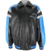 Carolina Panthers Mack Black Full-Zip Leather Jacket