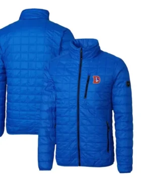 Chadd Hansen NFL Denver Broncos Blue Quilted Jacket