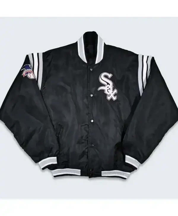 Chicago White Sox 90’s Black Satin Vintage Varsity Jacket