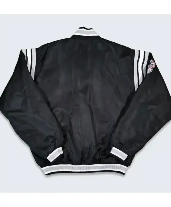 Chicago White Sox 90’s Black Satin Vintage Varsity Jacket Back