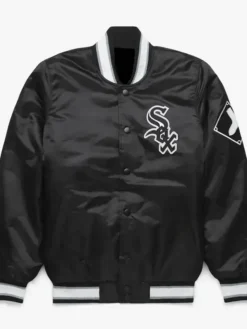 Chicago White Sox Baseball Starter Black Satin Jacket