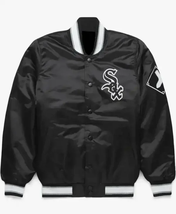 Chicago White Sox Baseball Starter Black Satin Jacket
