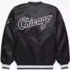 Chicago White Sox Baseball Starter Black Satin Jacket Back