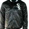 Chicago White Sox Black Vintage Starter Satin Varsity Jacket