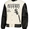 Chicago White Sox Off White And Black Wool Varsity Jacket
