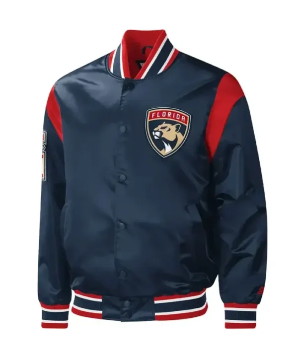 Christiansen Florida Panthers Force Play Satin Varsity Jacket