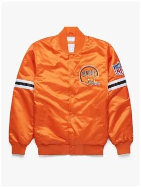 Cincinnati Bengals NFL Orange Satin Varsity Jacket