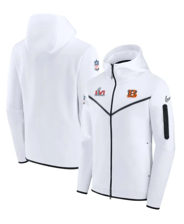 Cincinnati Bengals NFL Super Bowl White Hooded Jacket