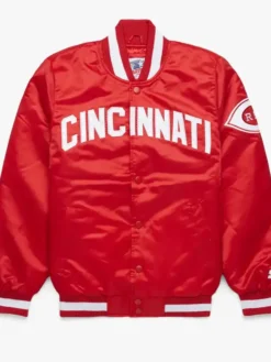 Cincinnati Reds Red Satin Varsity Jacket