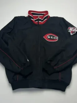 Cincinnati Reds Vintage Black Bomber Starter Jacket